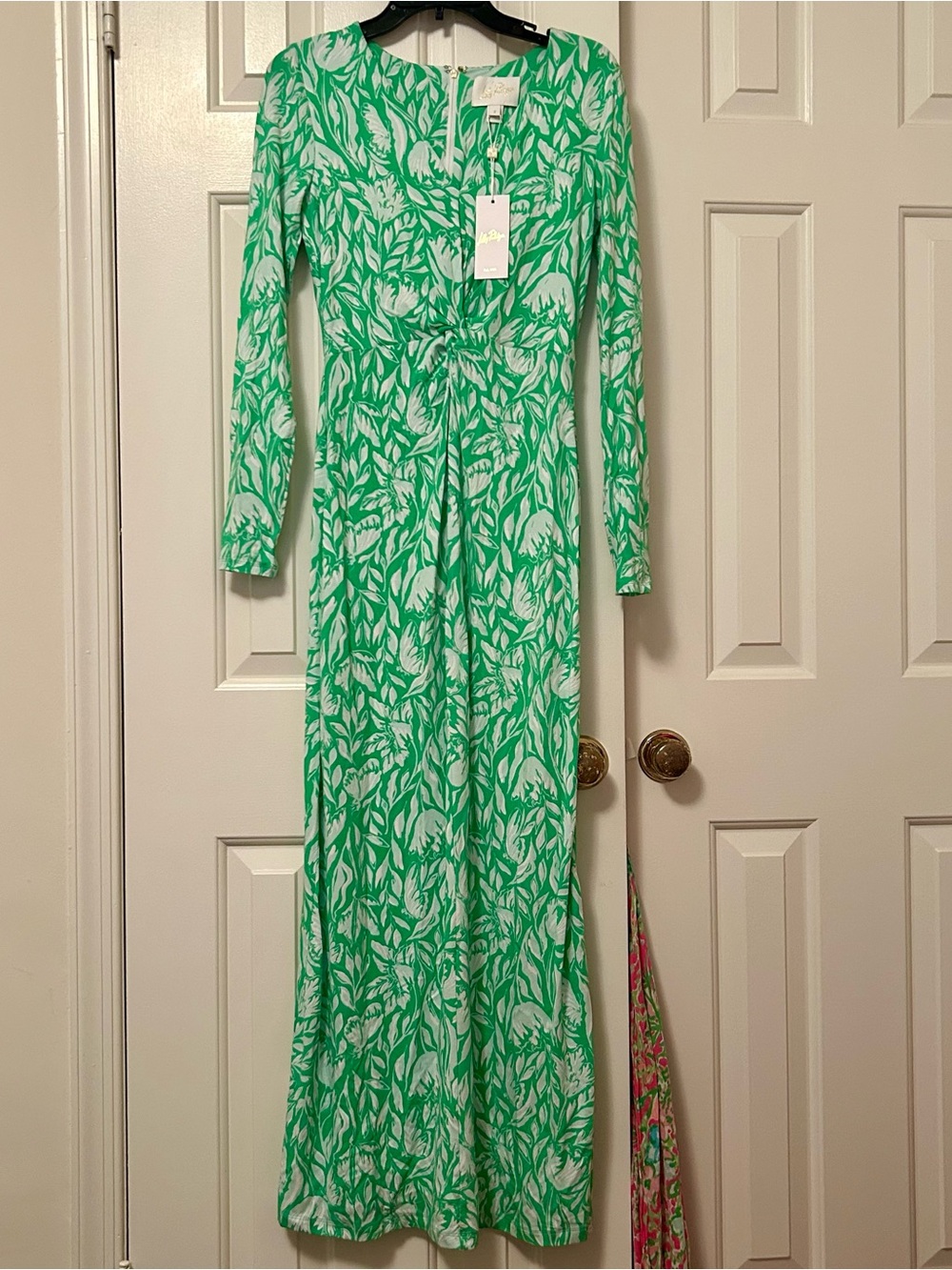 Lilly Pulitzer Tilli Maxi Dress Fauna Green Tulip To Tango Women Size 2 NWT